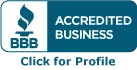 A bbb logo with the words'accredited business'.